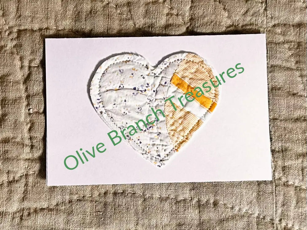 Frameable Quilted Note Cards * Heart Notecards