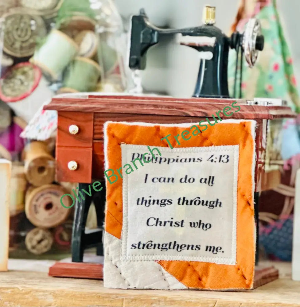 Mini Scripture Quilts * Philippians 4:13 Mini Prayer Quilt