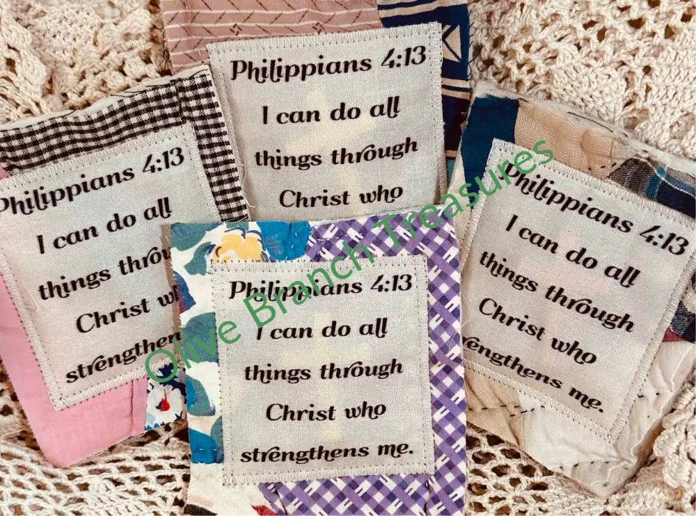 Mini Scripture Quilts * Philippians 4:13 Mini Prayer Quilt