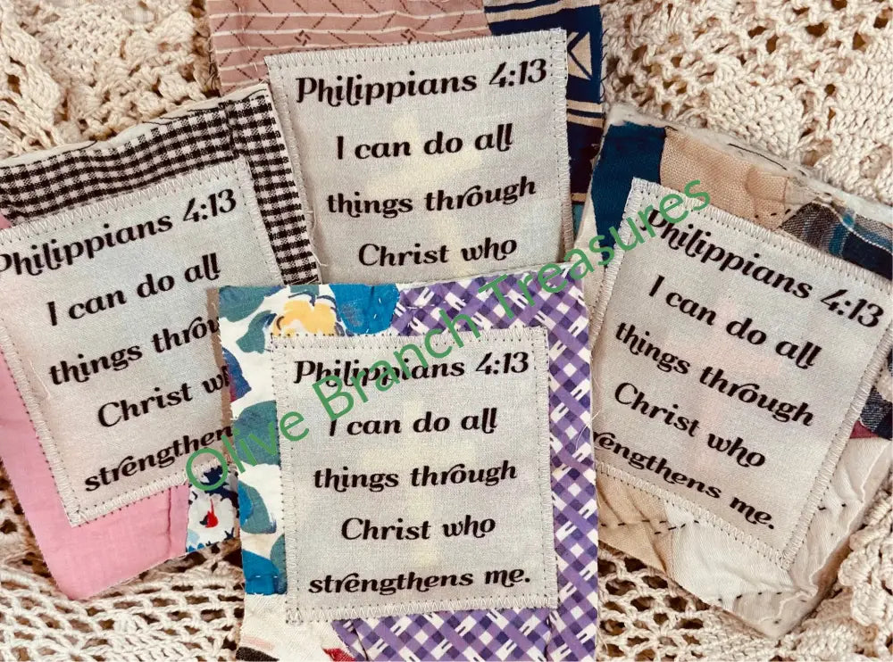Mini Scripture Quilts * Philippians 4:13 Mini Prayer Quilt
