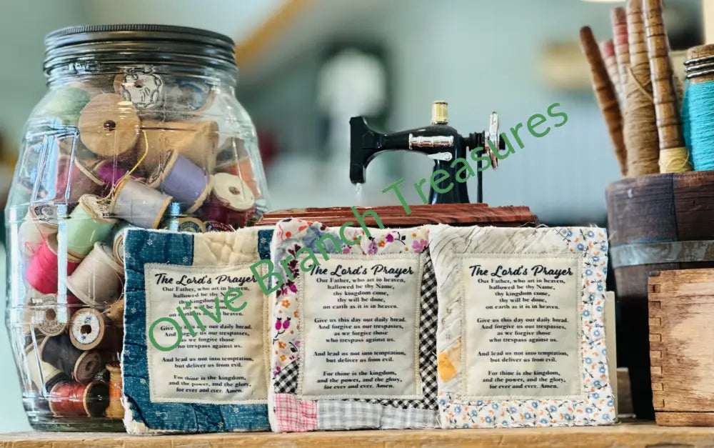 Mini Scripture Quilts * The Lord’s Prayer Mini Prayer Quilt