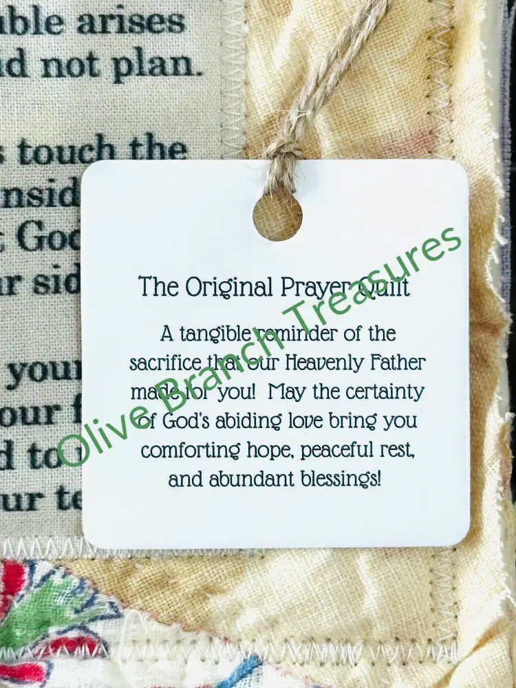 The Original Prayer Quilt: PERSONALIZED Prayer Quilt