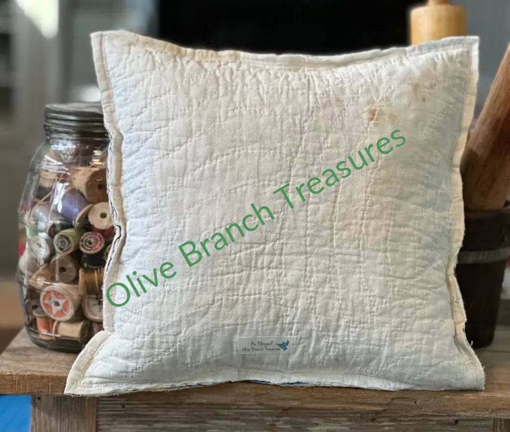 Vintage Quilt Friendship Pillow Decorative Pillow