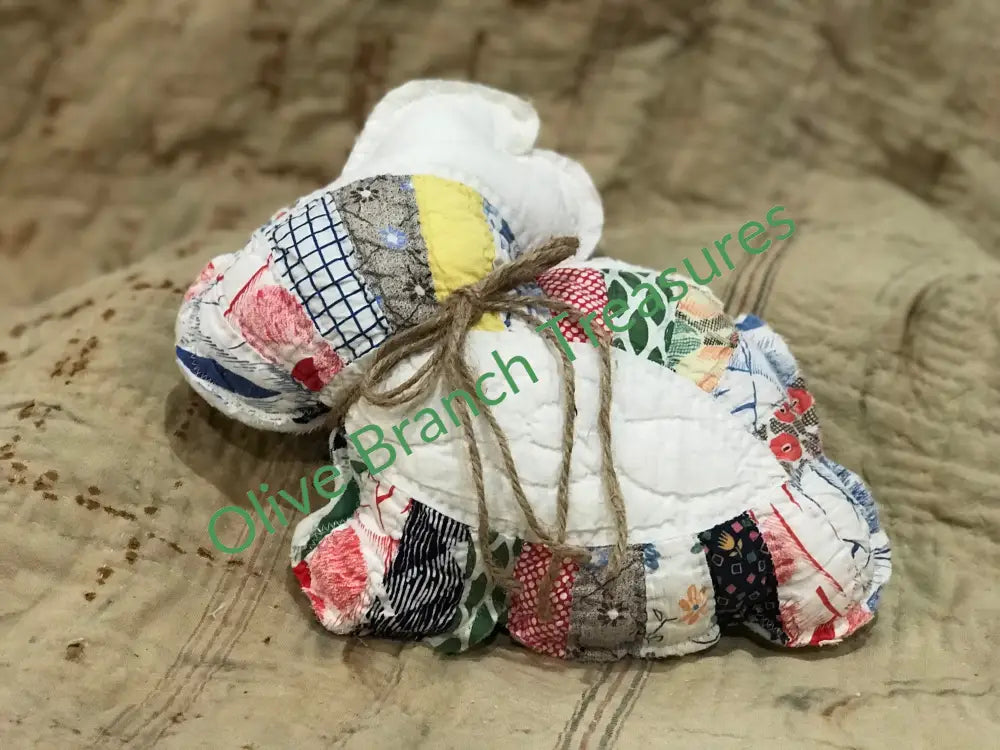 Vintage Quilt Stuffed Bunny Stuffed