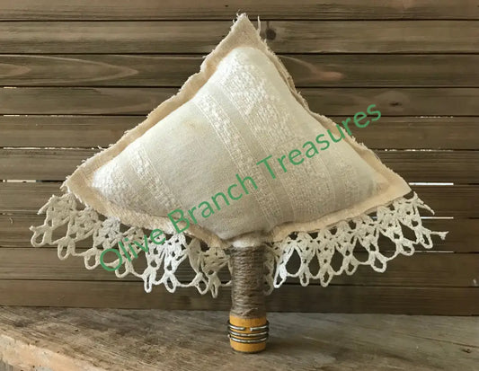 Vintage Textile Christmas Tree On Spool