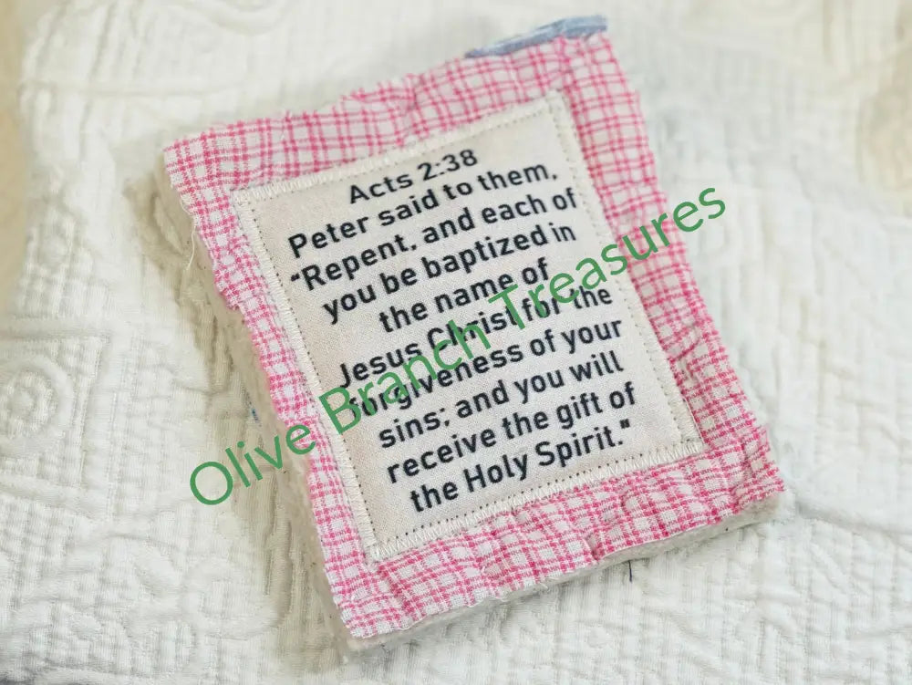 Wholesale * Mini Scripture Quilts * Acts 2:38 Add quantity of 50 or more! Mini Scripture Quilt