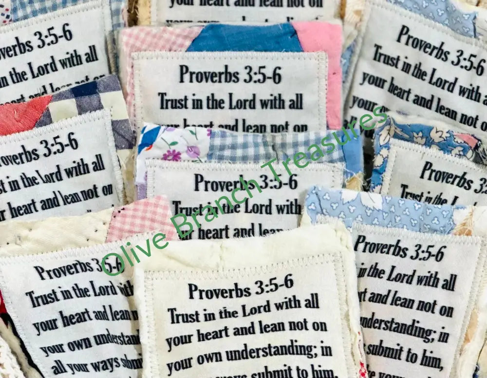 Wholesale * Mini Scripture Quilts * Proverbs 3:5-6 Add quantity of 50 or more! Mini Scripture Quilt