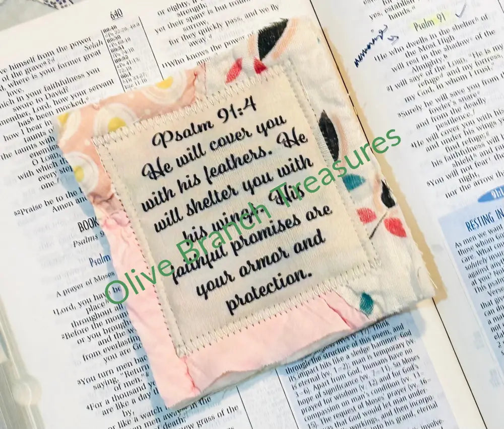 Wholesale * Mini Scripture Quilts * Psalm 91:4 Add quantity of 50 or more! Mini Scripture Quilt