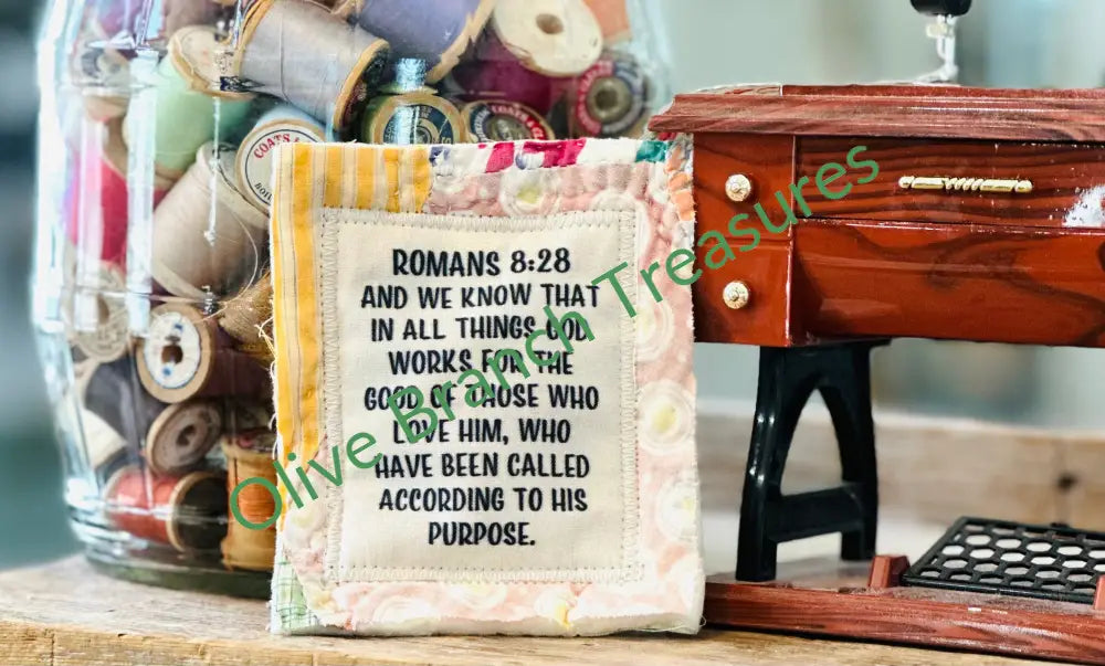 Wholesale * Mini Scripture Quilts * Romans 8:28 Add quantity of 50 or more! Mini Scripture Quilt