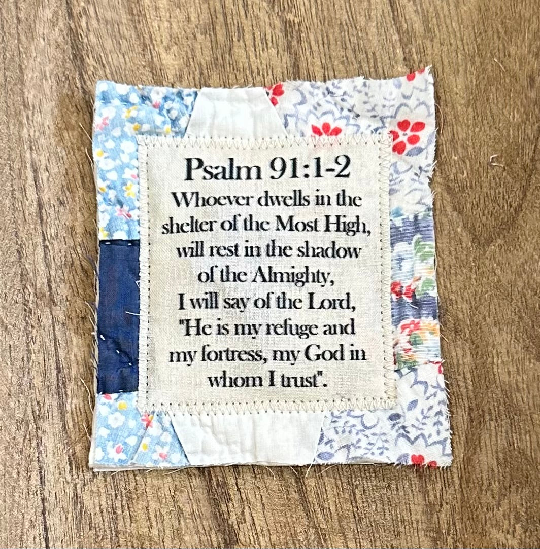 Mini Scripture Quilts * Psalm 91:1-2 – Olive Branch Treasures