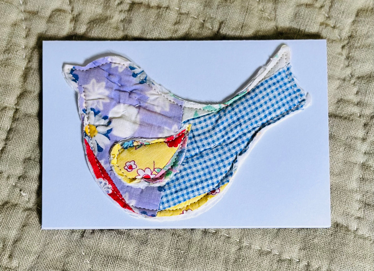 Quilted Note Cards * Bird