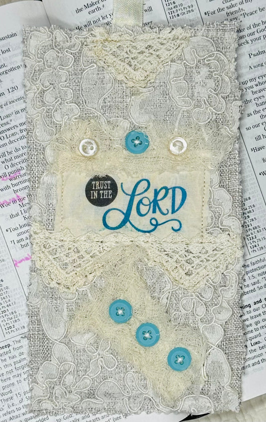 Linen Bookmark * Trust in the Lord