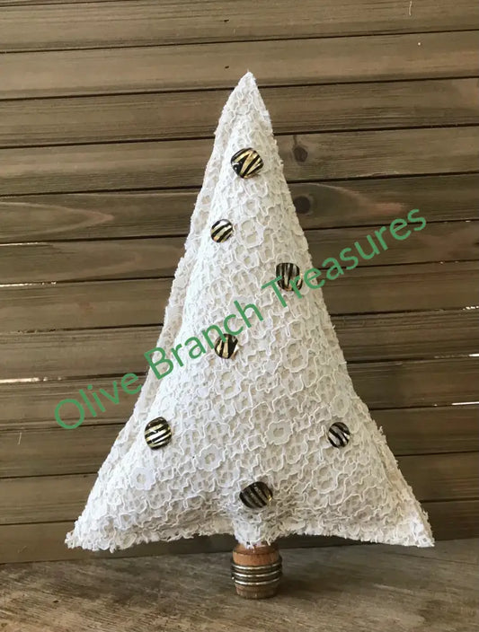 Christmas Tree With Snazzy Ornaments! On Vintage Spool