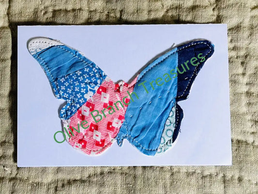 Frameable Quilted Note Cards * Butterfly Notecards