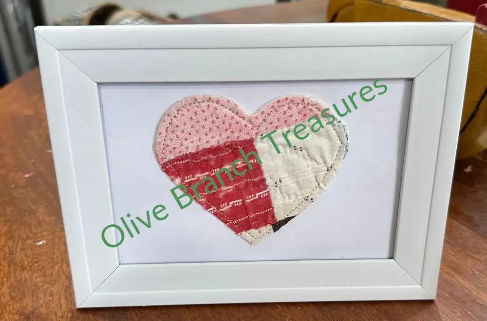 Frameable Quilted Note Cards * Set Of 3 Hearts Notecards