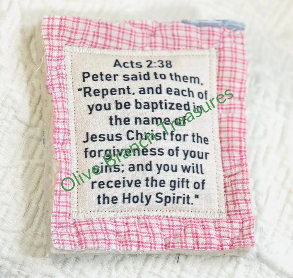 MINI SCRIPTURE QUILT BUNDLES * BUNDLE AND SAVE! Buy 5*get 1 free($10 value) / Acts 2:38 Mini Scripture Quilt Bundles