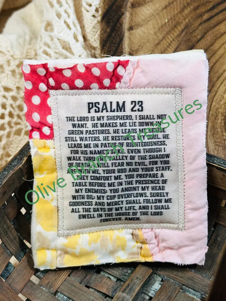 MINI SCRIPTURE QUILT BUNDLES * BUNDLE AND SAVE! Buy 5*get 1 free($10 value) / Psalm 23 Mini Scripture Quilt Bundles