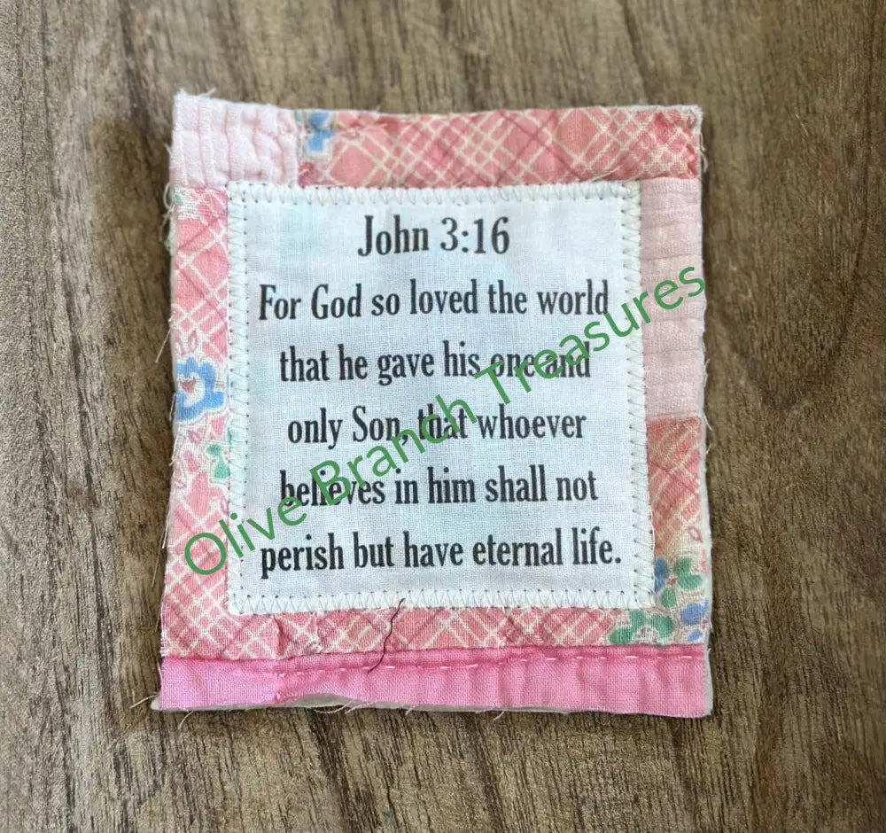 Mini Scripture Quilt Bundles * Bundle And Save! Buy 10*Get 3 Free($30 Value) / John 3:16 Mini