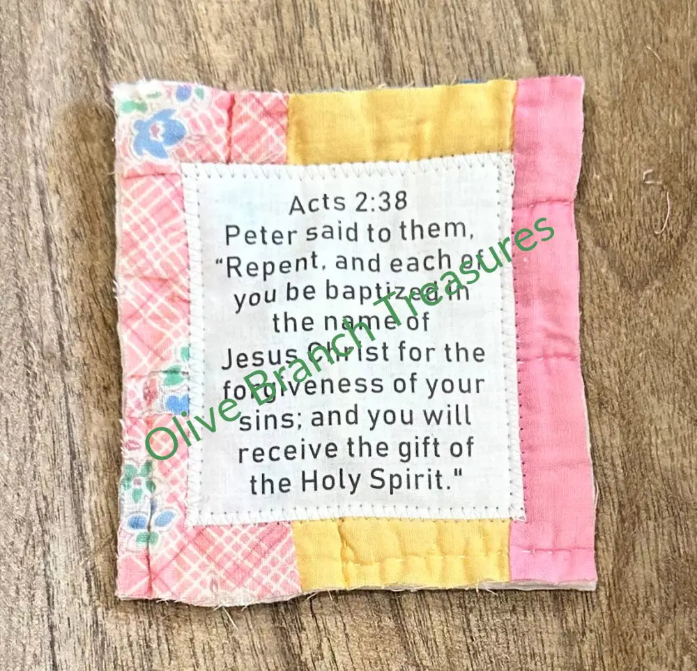 Mini Scripture Quilt Bundles * Bundle And Save! Buy 5*Get 1 Free($10 Value) / Acts 2:38 Mini