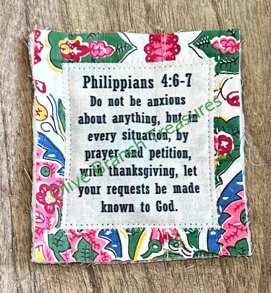 Mini Scripture Quilt Bundles * Bundle And Save! Buy 5*Get 1 Free($10 Value) / Philippians 4:6-7