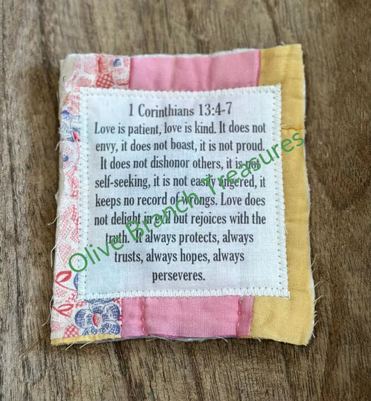 Mini Scripture Quilts * 1 Corinthians 13:4-7 Quilt