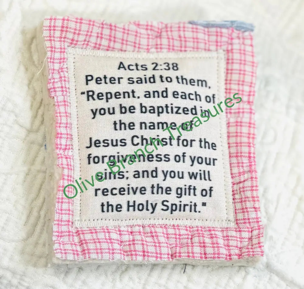 Mini Scripture Quilts * Acts 2:38 Mini Scripture Quilt