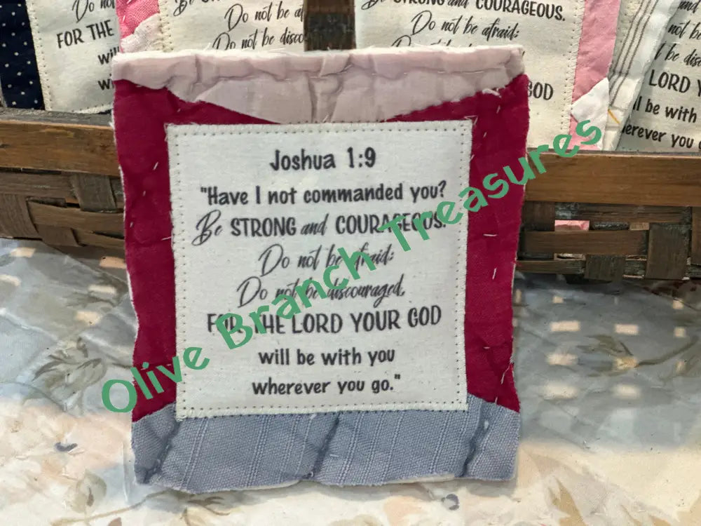 Mini Scripture Quilts * Joshua 1:9 Mini Scripture Quilt