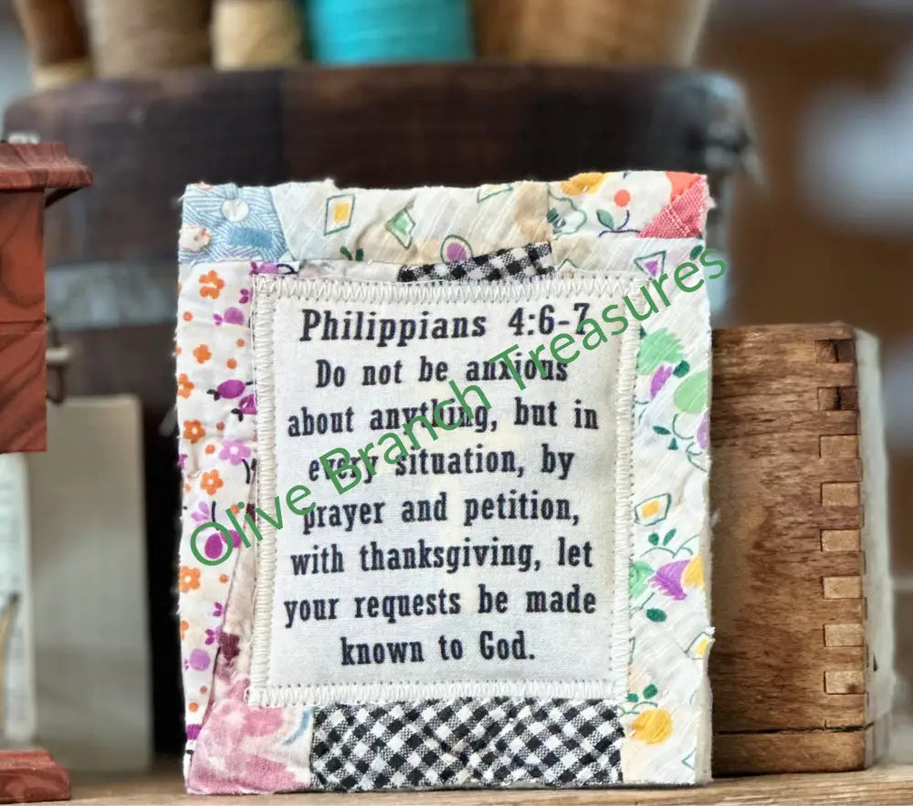 Mini Scripture Quilts * Philippians 4:6-7 Mini Prayer Quilt