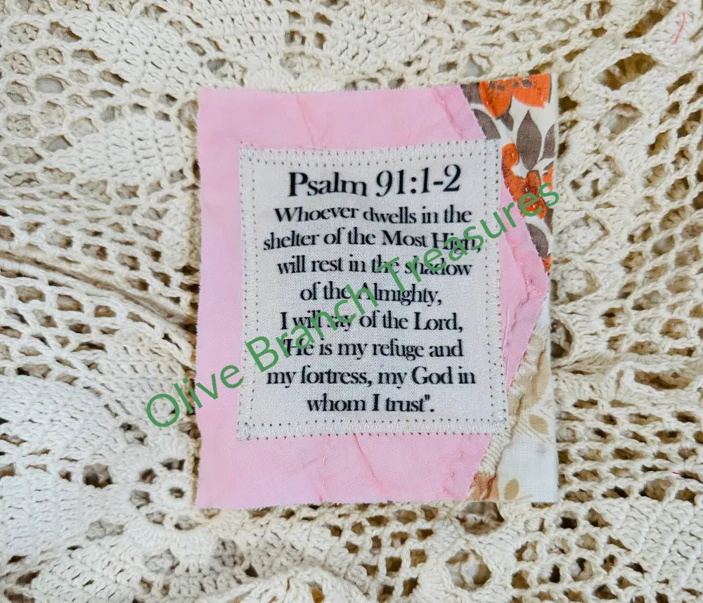 Mini Scripture Quilts * Psalm 91:1-2 Mini Scripture Quilt