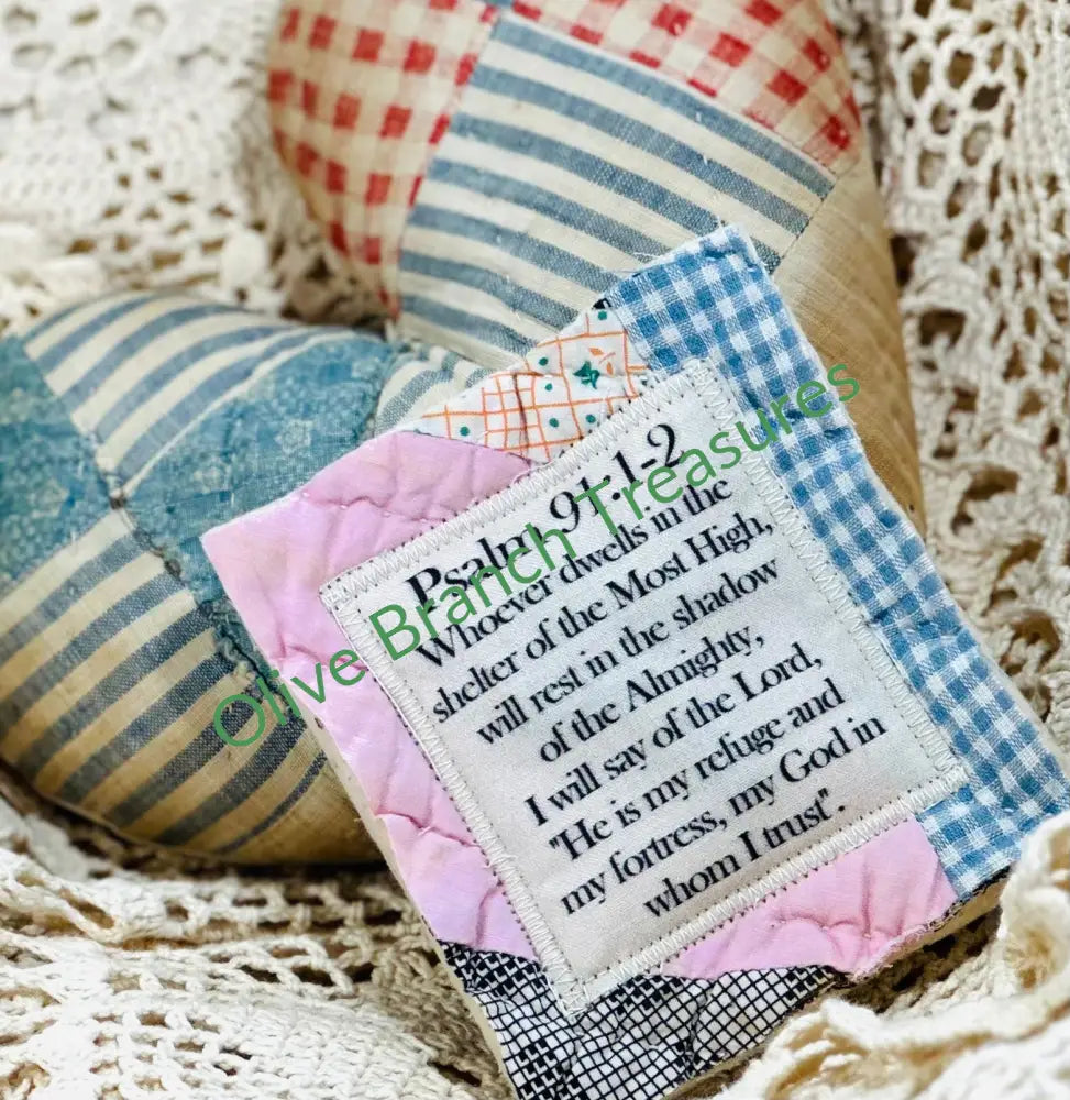 Mini Scripture Quilts * Psalm 91:1-2 Mini Scripture Quilt