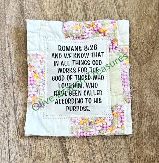 Mini Scripture Quilts * Romans 8:28 Quilt