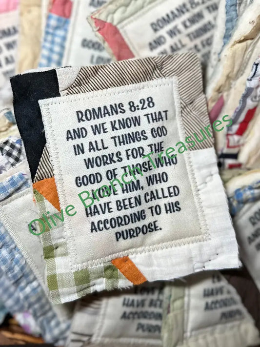 Mini Scripture Quilts * Romans 8:28 Mini Scripture Quilt