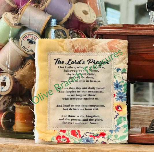 Mini Scripture Quilts * The Lord’s Prayer Mini Prayer Quilt