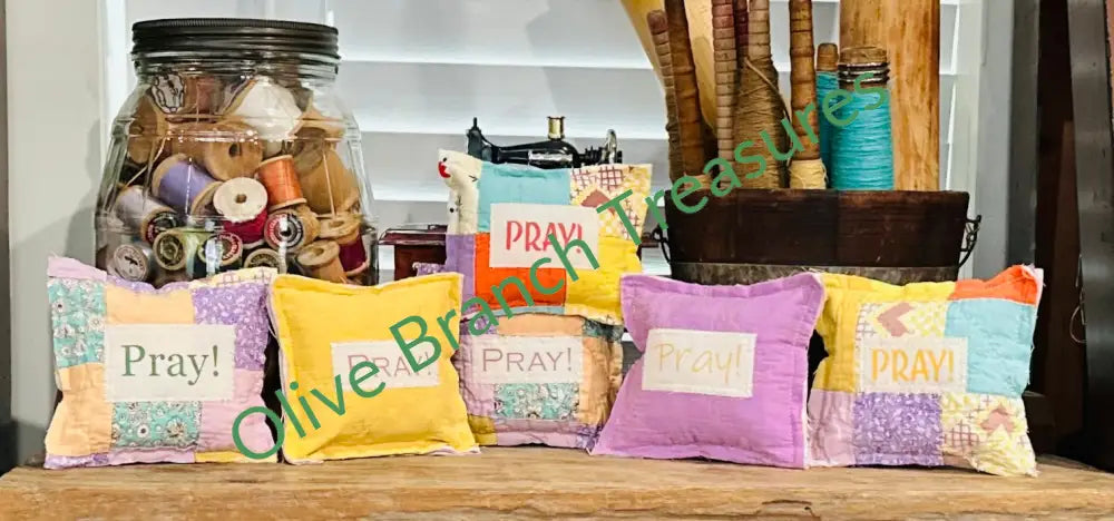 Prayer Prompter Mini Pillows * Sets of 5! Bowl Fillers/Mini Pillows