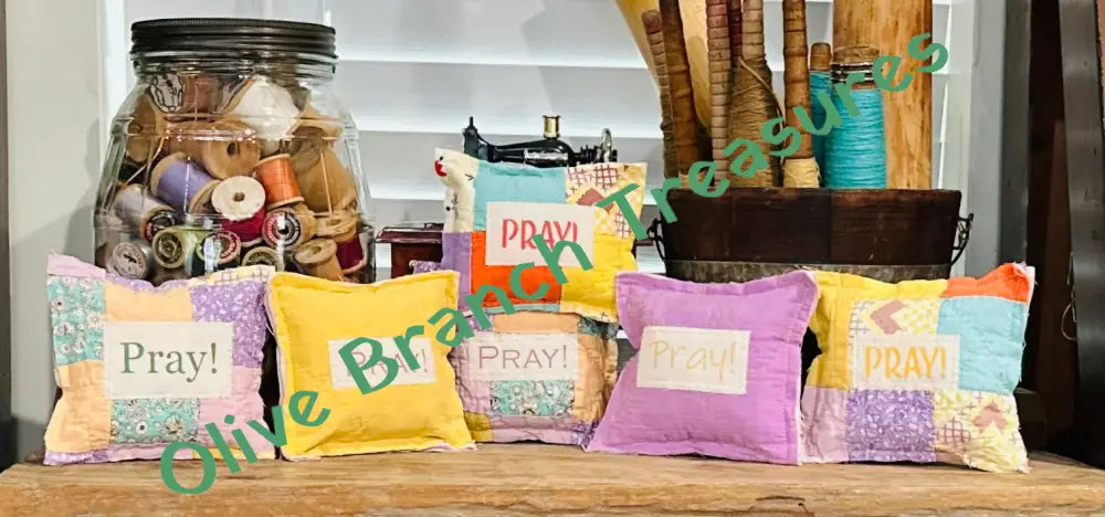 Prayer Prompter Mini Pillows * Sets of 5! Bowl Fillers/Mini Pillows