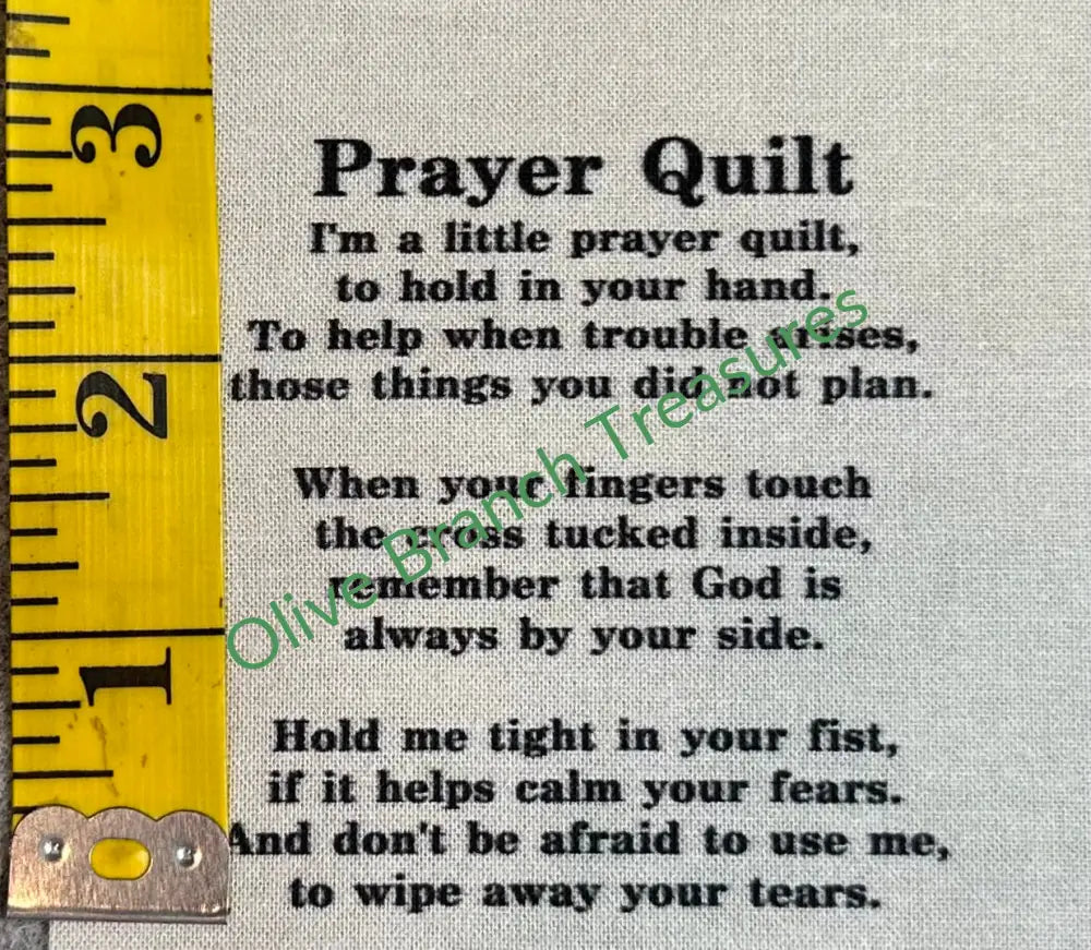 Prayer Quilt Printed Poem * Mini Size