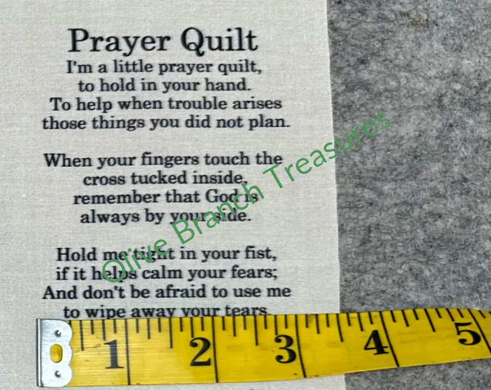 Prayer Quilt Printed Poem * Original Size