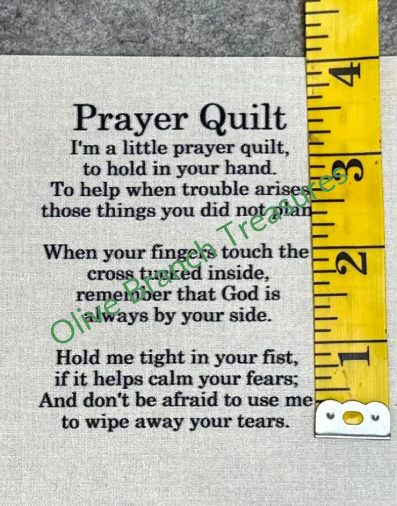 Prayer Quilt Printed Poem * Original Size