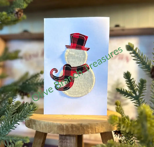 Small Frameable Christmas Cards Snowman