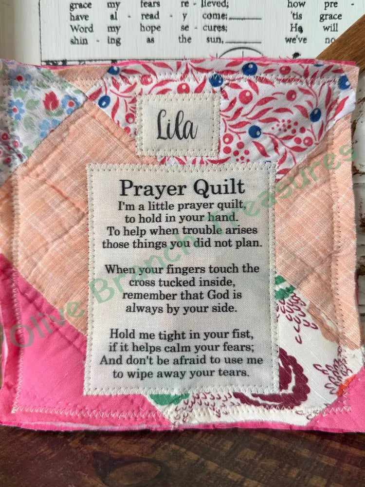The Original Prayer Quilt: PERSONALIZED Prayer Quilt