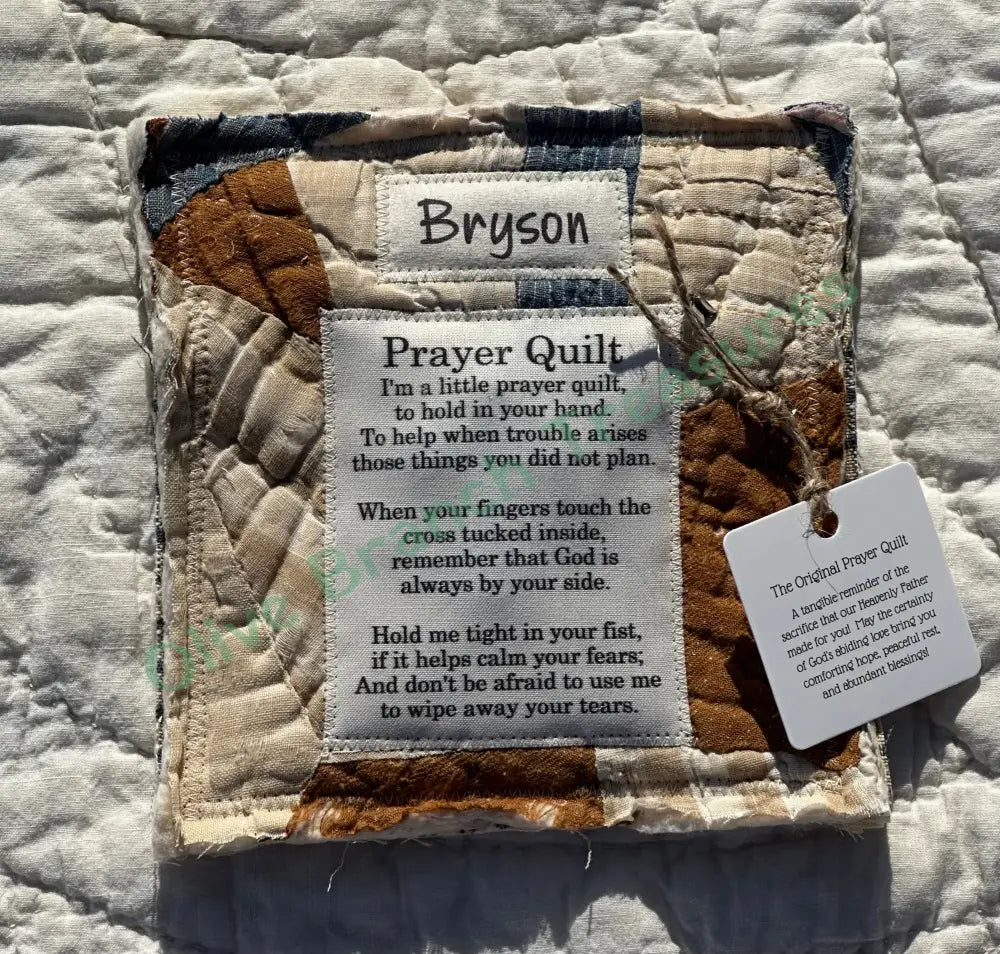 The Original Prayer Quilt: PERSONALIZED Prayer Quilt