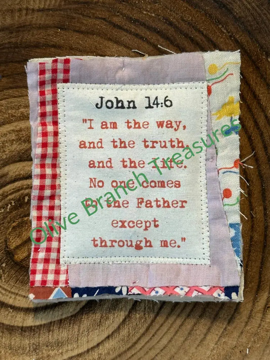 The Red Letter Collection John 14:6 / Buy 5 and get one free!! Mini Scripture Quilt