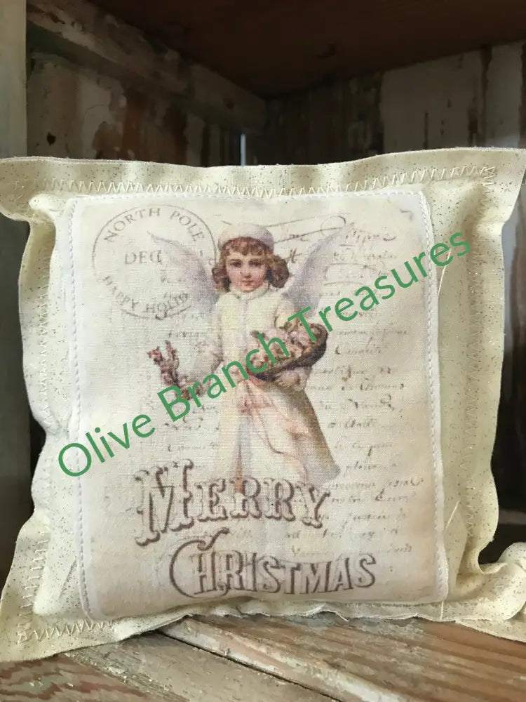 Victorian Christmas Pillows/Set Of 4 Bowl Fillers/Mini Pillows