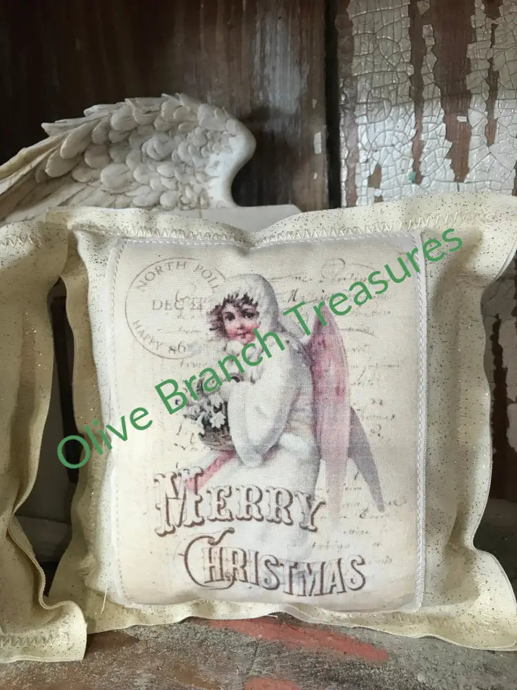 Victorian Christmas Pillows/Set Of 4 Bowl Fillers/Mini Pillows