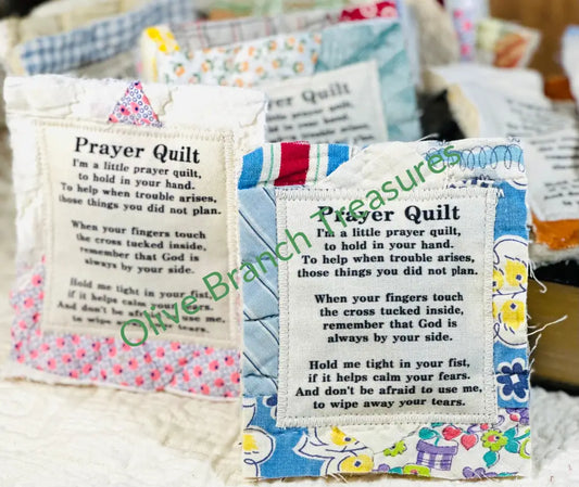 Wholesale: Mini Prayer Quilts Add quantity of 50 or more! Mini Prayer Quilt