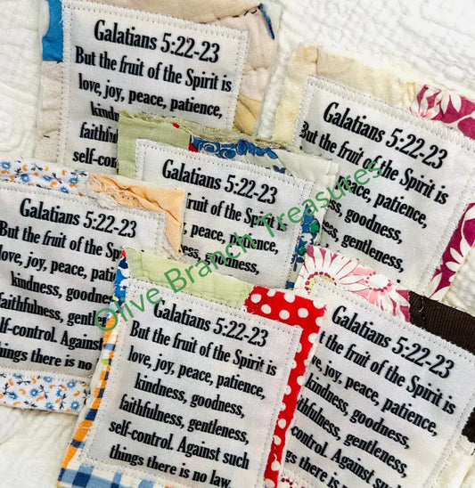 Wholesale * Mini Scripture Quilts * Galatians 5:22-23 Add quantity of 50 or more! Mini Scripture Quilt