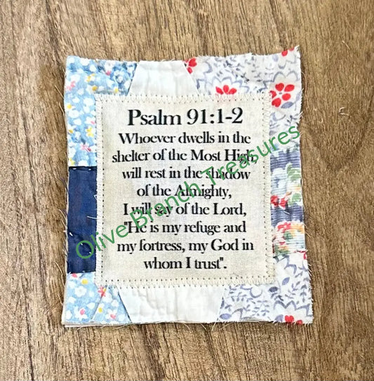 Wholesale * Mini Scripture Quilts Psalm 91:1-2 Add Quantity Of 50 Or More! Quilt