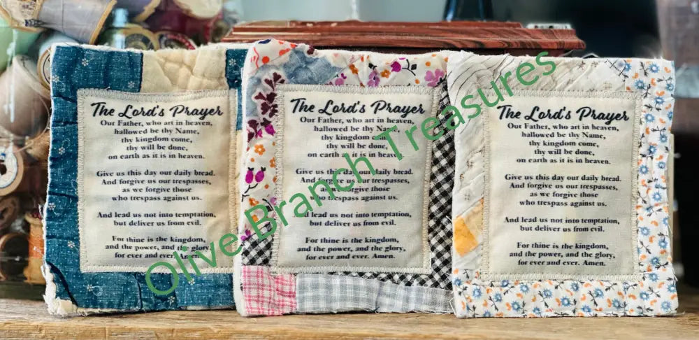 Wholesale * Mini Scripture Quilts * The Lord’s Prayer Add quantity of 50 or more! Mini Scripture Quilt