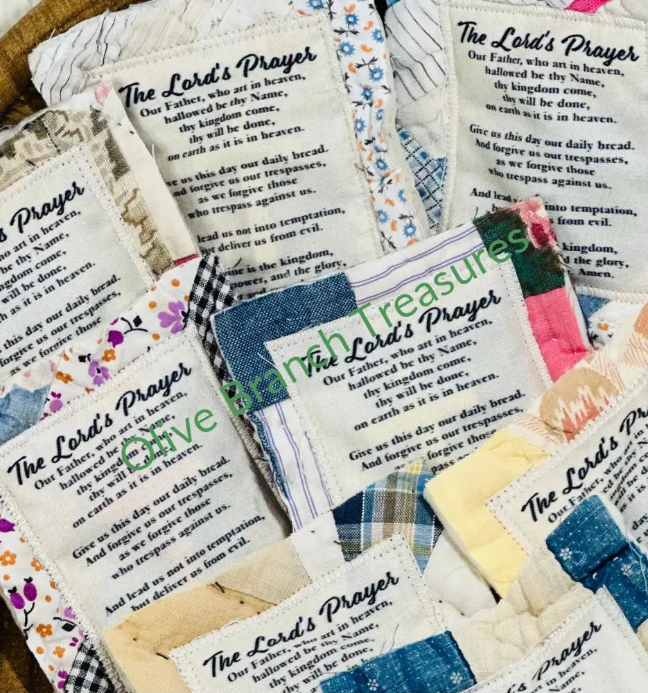 Wholesale * Mini Scripture Quilts * The Lord’s Prayer Add quantity of 50 or more! Mini Scripture Quilt