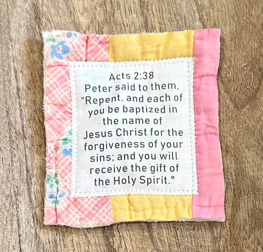 Mini Scripture Quilts * Acts 2:38
